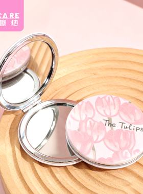 镜子/小/双面B1zoq001-化妆镜双面便携可爱折叠补妆随身口袋小圆