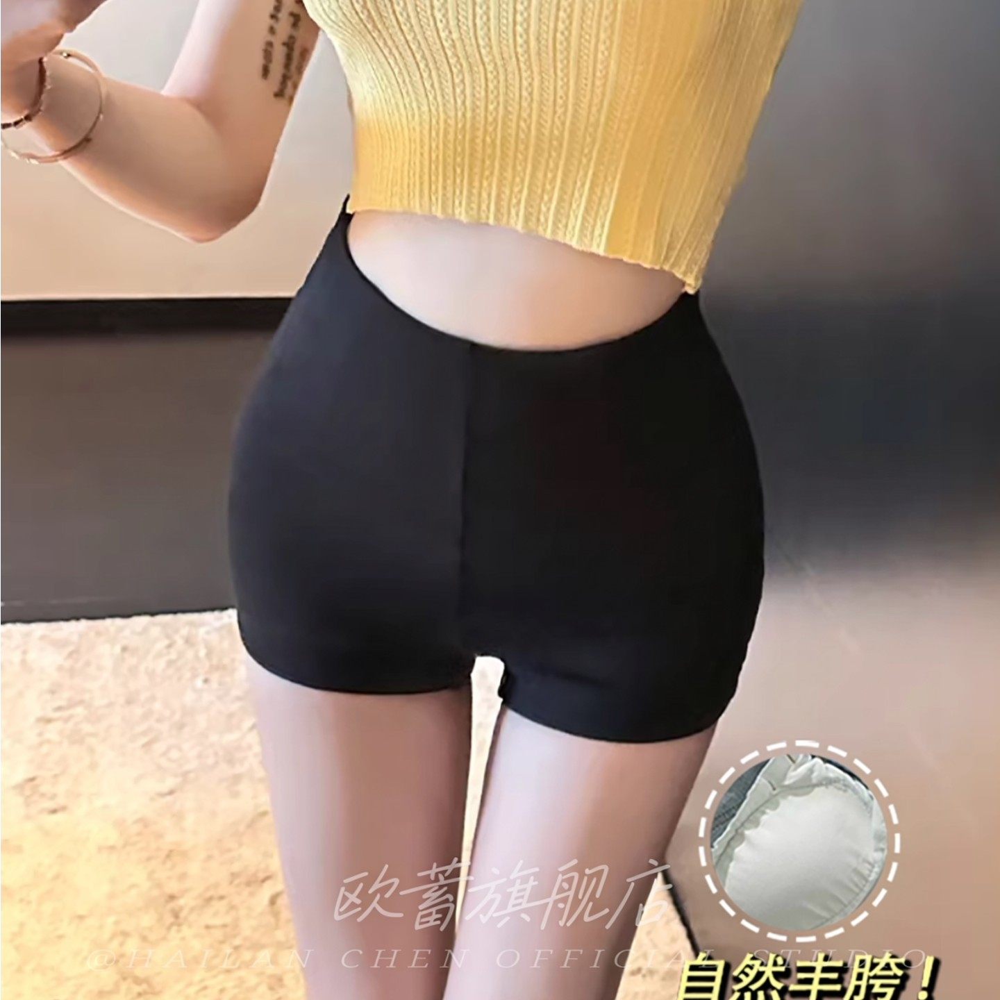 长腿密钥 韩女自然丰胯包臀短裤简约高腰弹力修身短款休闲裤热裤,女装/女士精品,短裤,淘宝优惠券,粉丝福利购,淘宝优惠卷