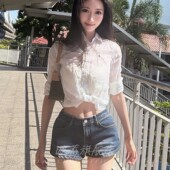 性感辣妹深蓝色低腰牛仔短裤 百搭a字热裤 女弹力修身 显瘦包臀短裤