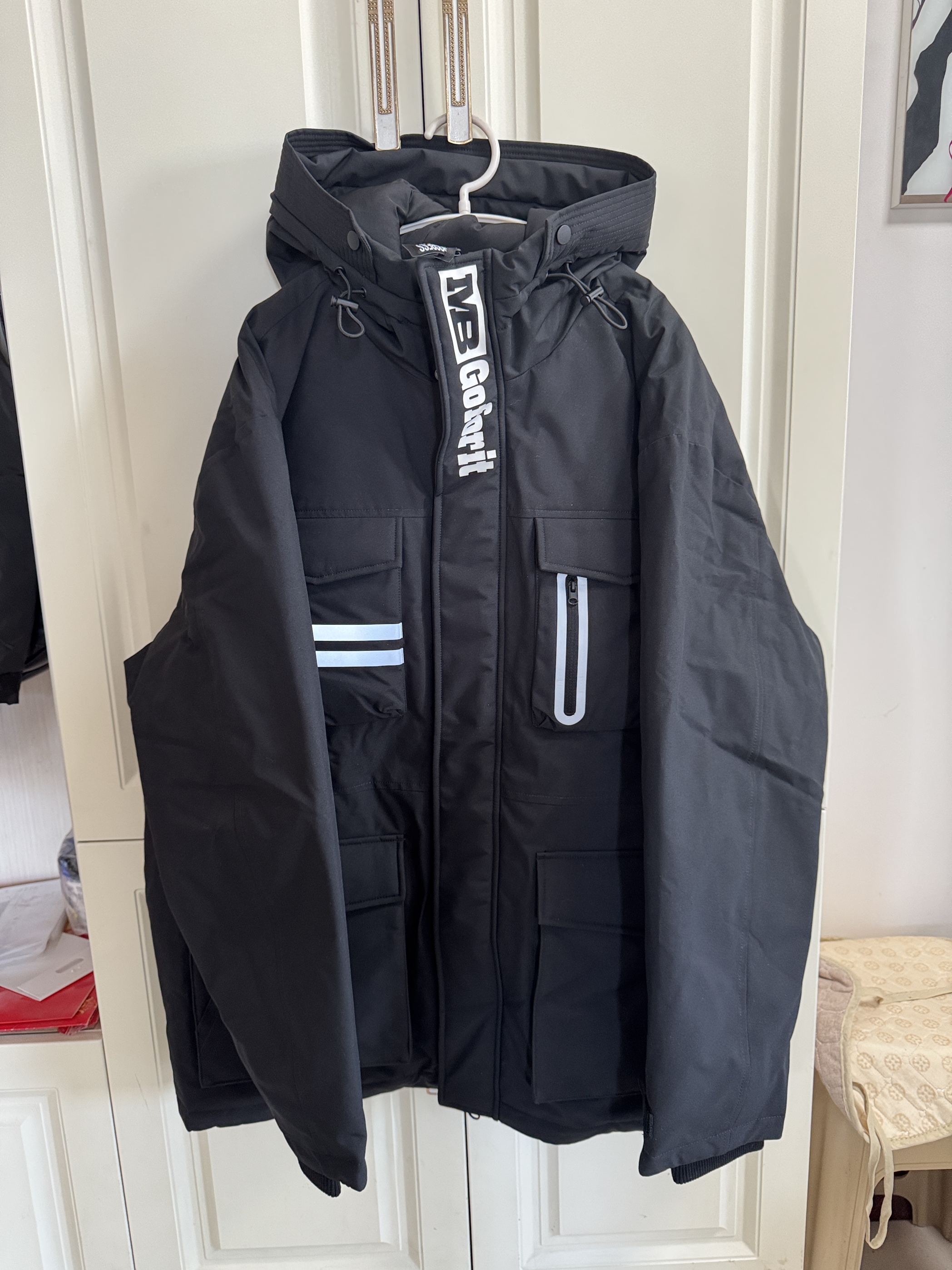 美家羽绒服冬季男装连帽中长款90绒加厚保暖鸭绒外套舒适三防上衣