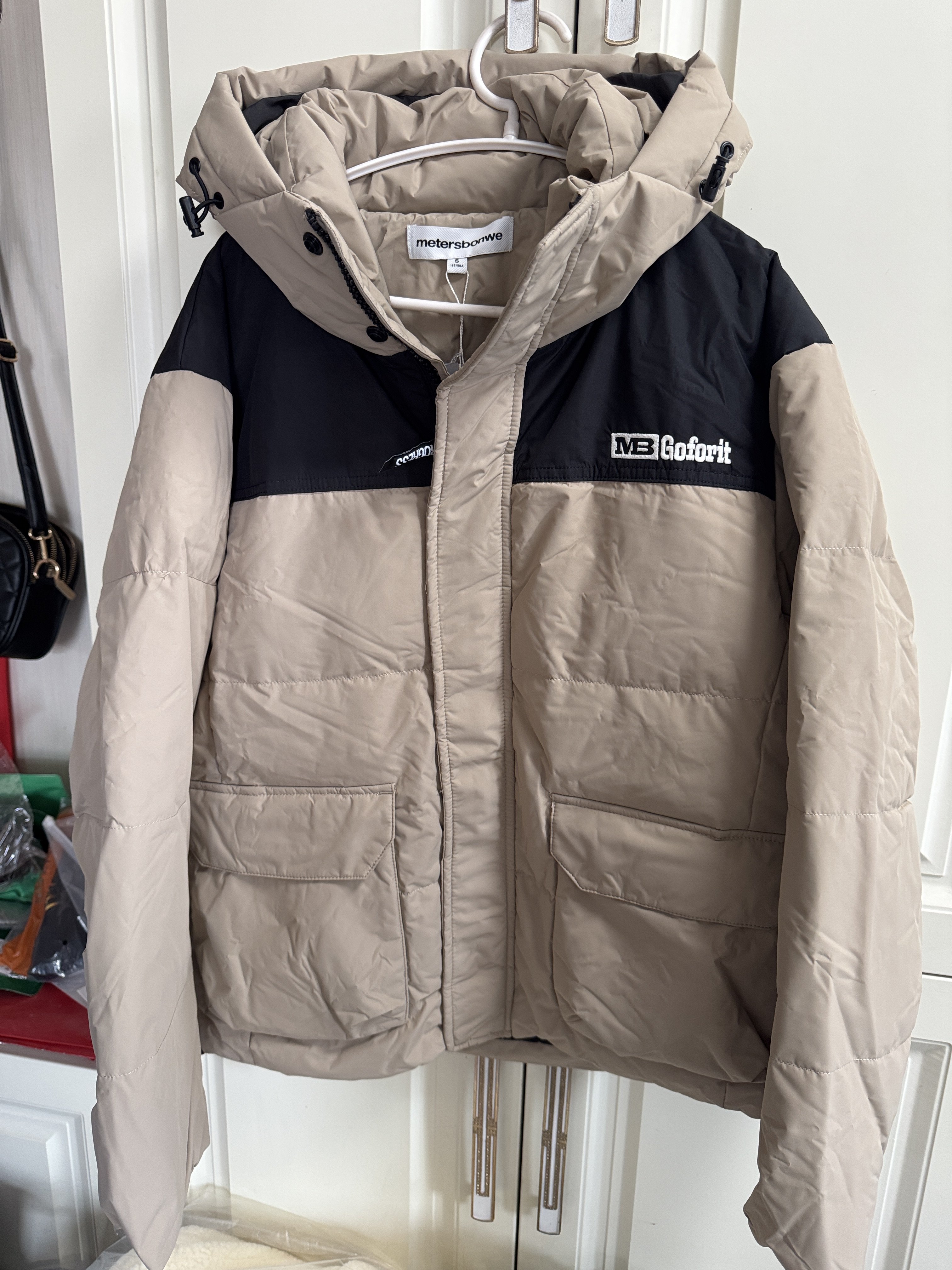 美特斯国货羽绒服男士冬季新款字母印花连帽保暖工装简约保暖外套,男装,羽绒服,淘宝优惠券,粉丝福利购,淘宝优惠卷