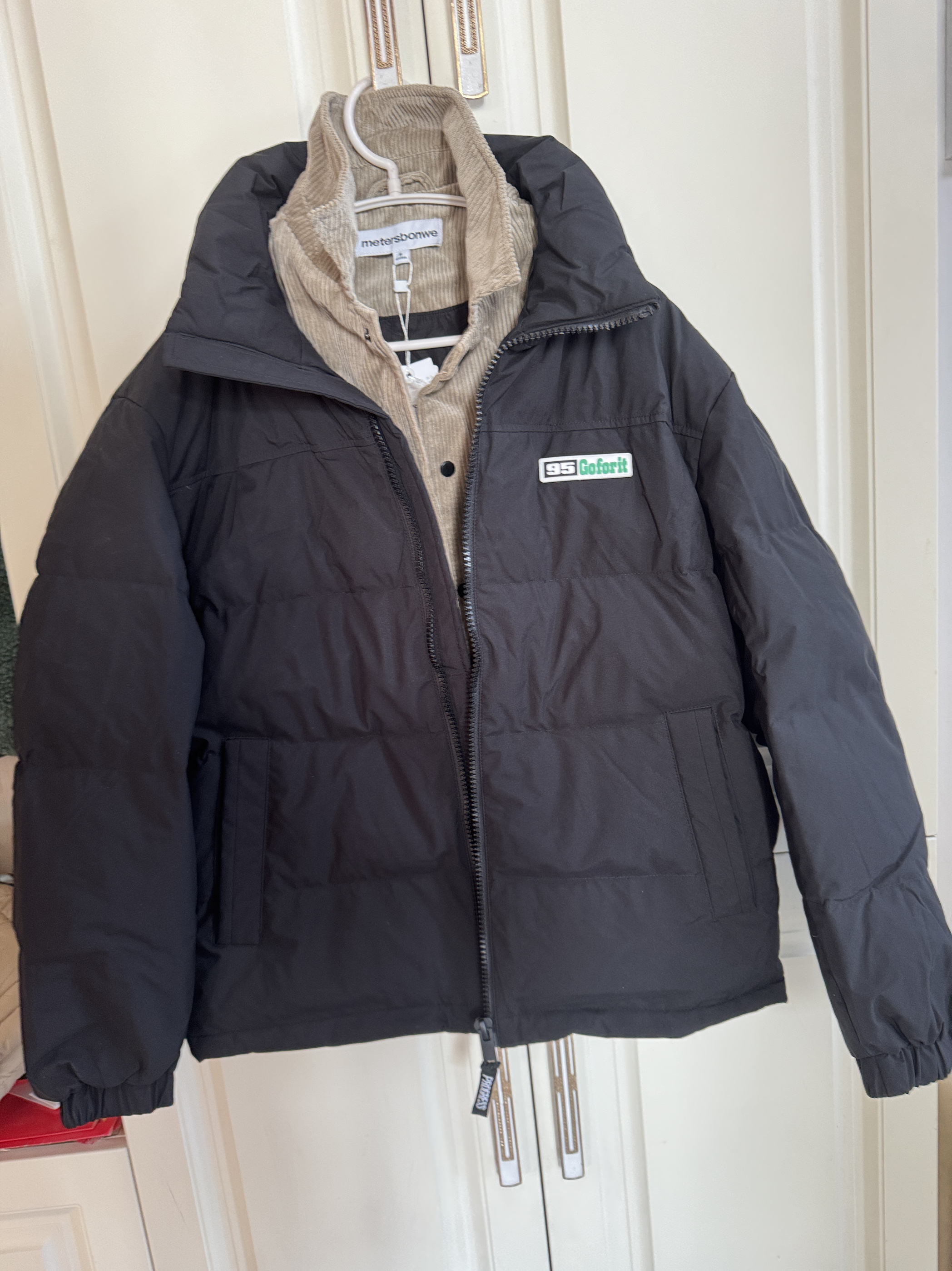 国货美特男羽绒服冬季假两件套鸭绒舒适宽松加厚上衣保暖羽绒外套