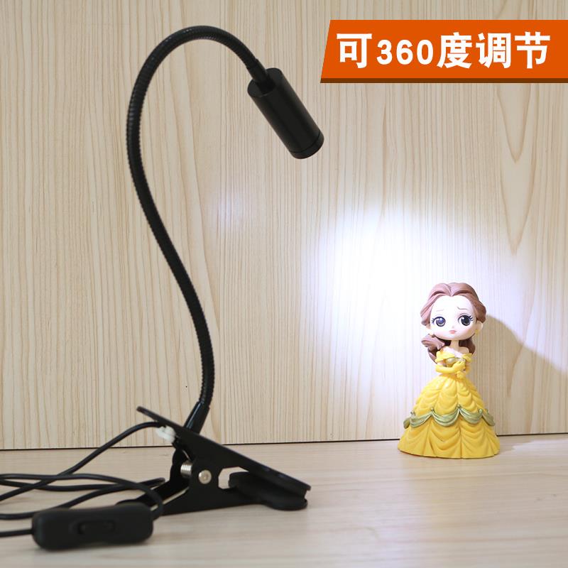 led灯店铺超亮商用logo明装软管可调角度简约现代插电射灯夹子灯