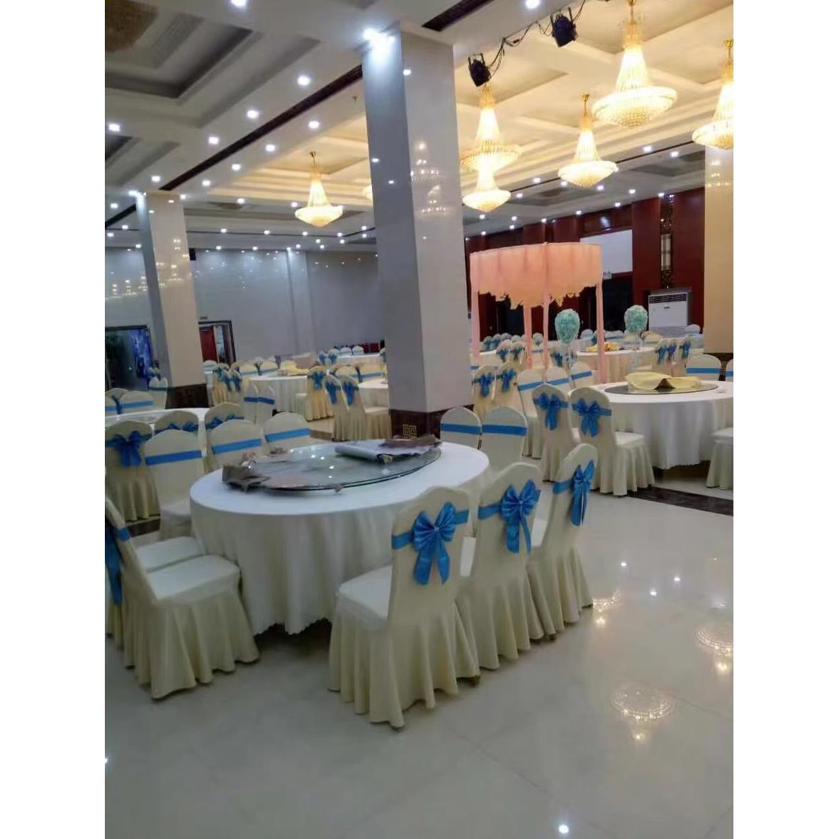 饭店包厢大圆桌20人酒店折叠餐桌椅10宴会1.8米1.5米酒席餐厅圆桌