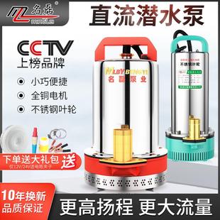 直流潜水泵12V24V48V60V电瓶车电动车水泵小型灌溉农用家用抽水机