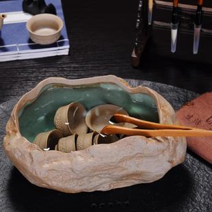 粗陶茶洗大号特大笔洗水盂水洗茶碗陶瓷功夫茶具配件茶道零配家用