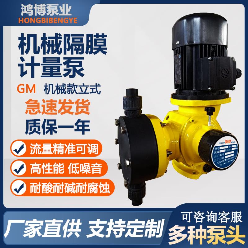 GM隔膜加药计量泵大流量耐腐蚀耐酸碱可调节水处理厂家直销