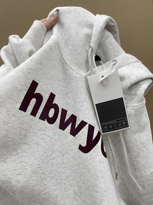 加绒加厚连帽卫衣女宽松慵懒上衣