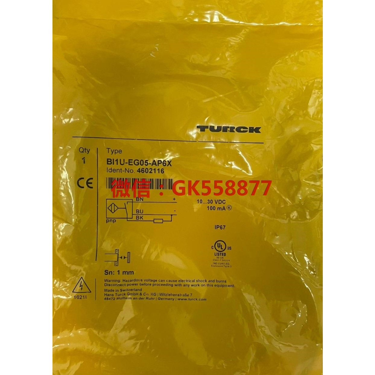 原装 图尔克 BI1U-EG05-AP6X 传感器