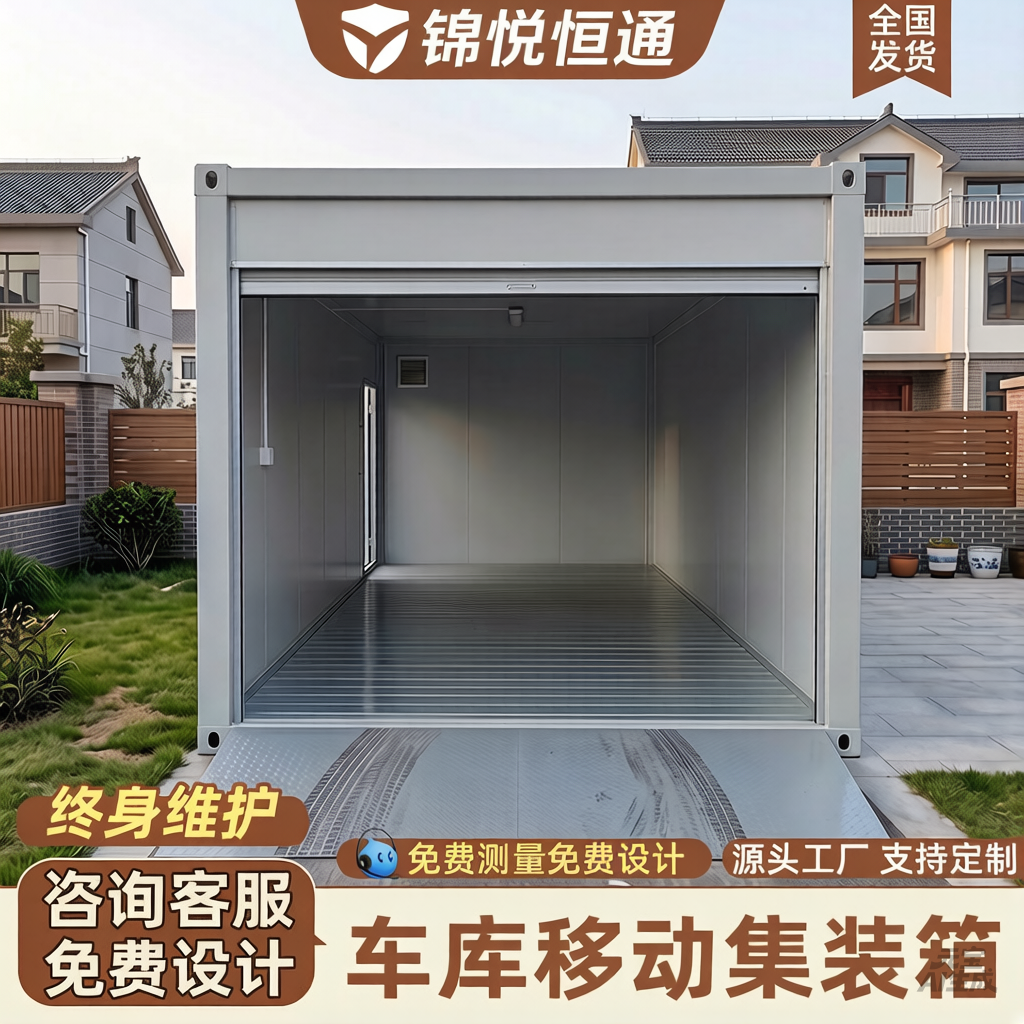 车库集装箱活动板房快拼电动停车仓库厂家定制集成房屋可拆卸组装