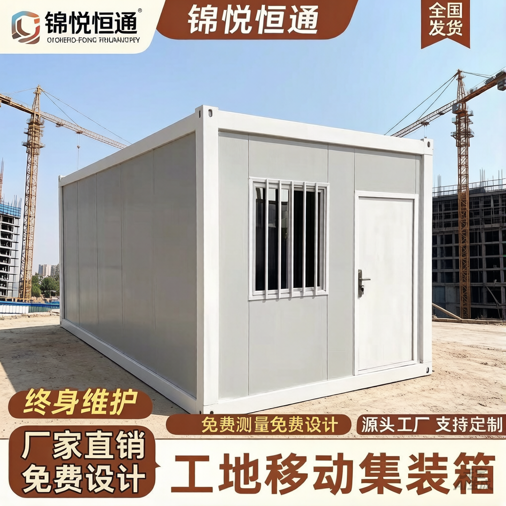 出口集装箱活动板房快拼工人宿舍工地定制集成房屋可拆卸组装厂房
