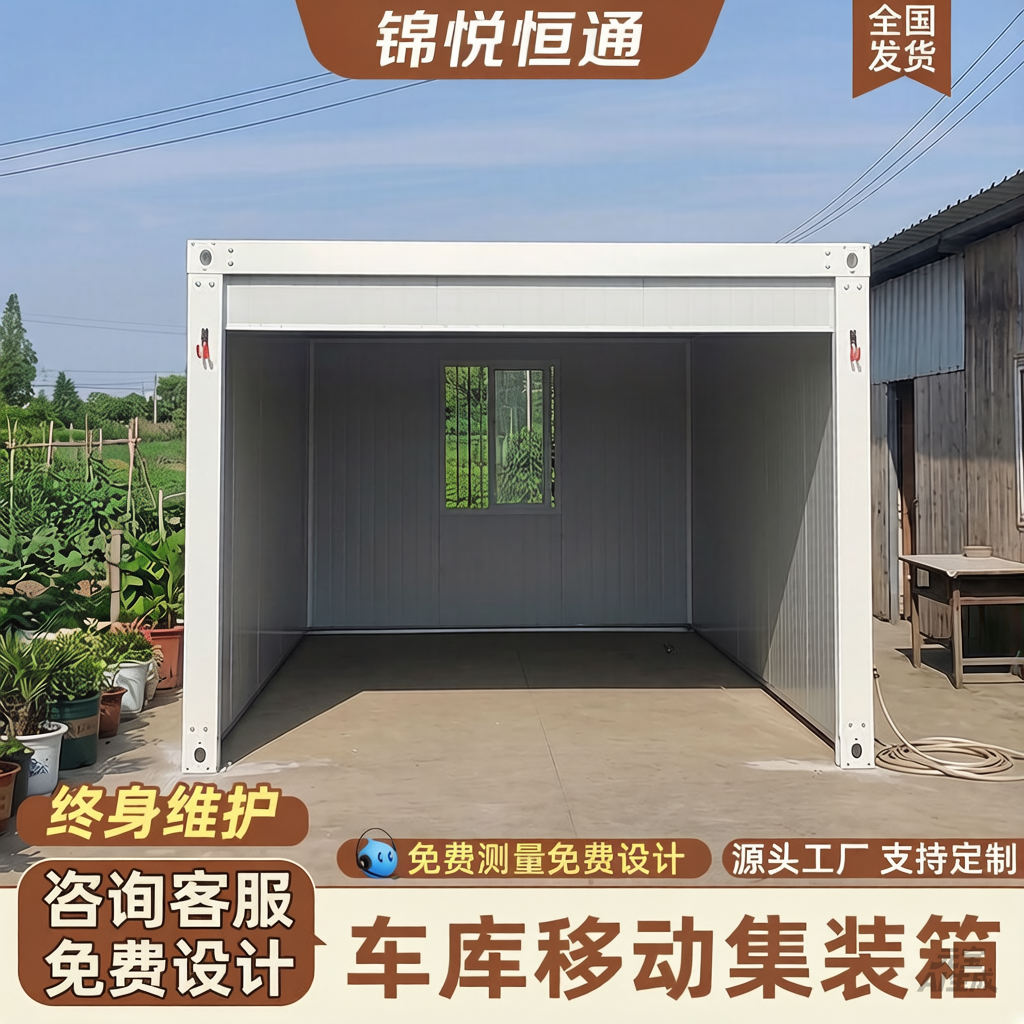 车库集装箱活动板房快拼电动停车仓库厂家定制集成房屋可拆卸组装