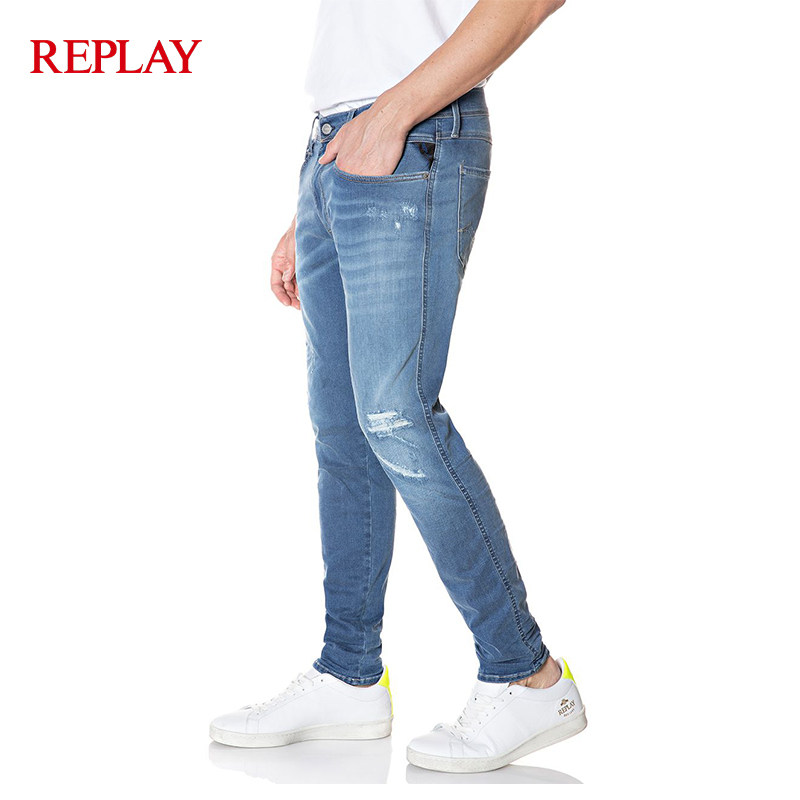 replay牛仔裤男士hyperflex系列bronny修身版型休闲