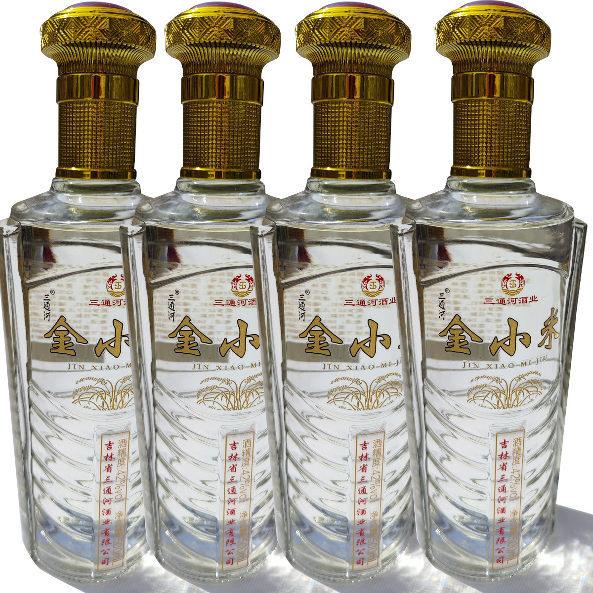 三通河42度金小米酒500ml玻璃瓶装小米原浆酒东北特产馈赠礼品酒