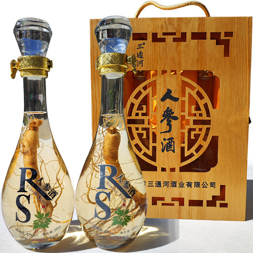 三通河42度人参酒500ml玻璃瓶装
