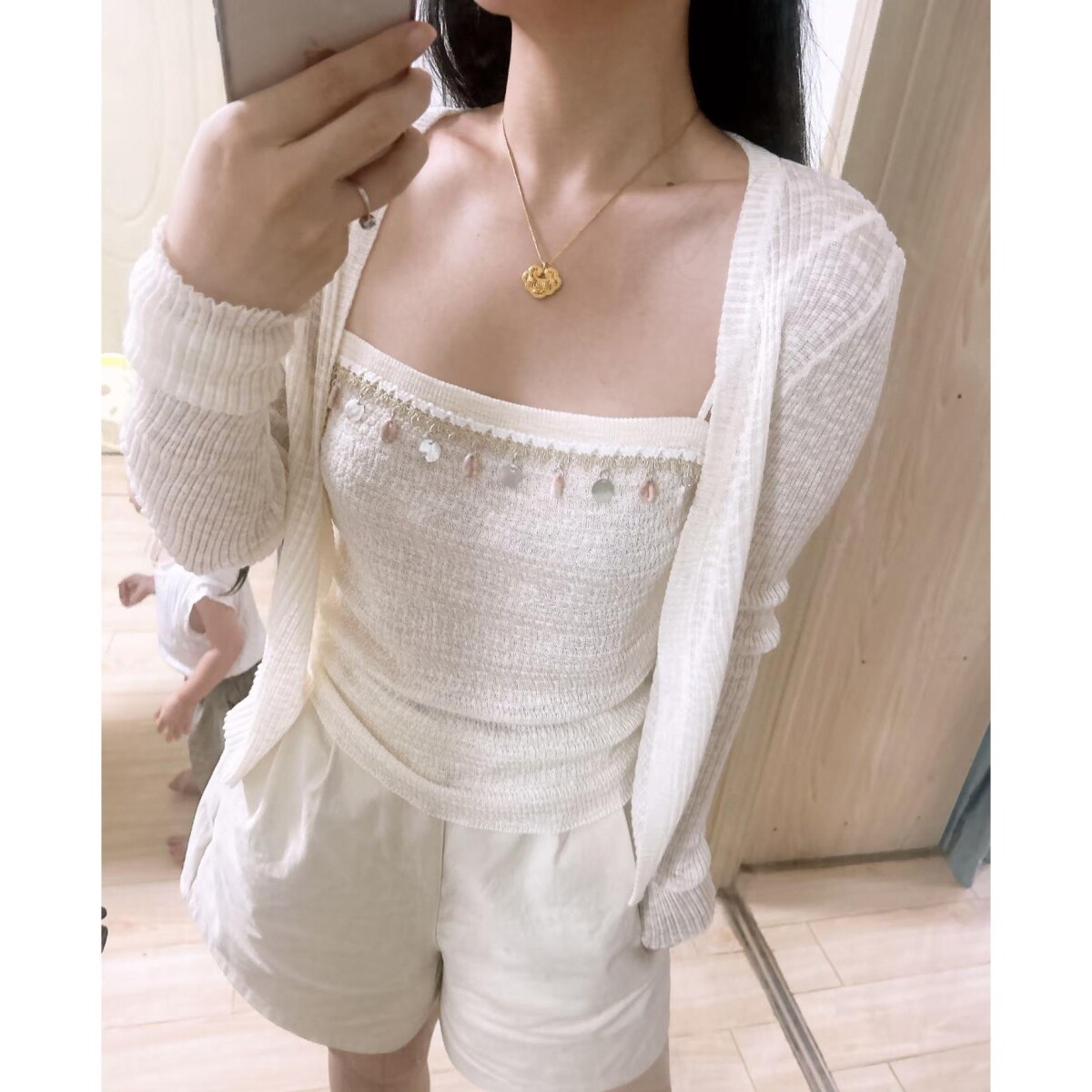 2026夏季甜假风修身洋气吊带其它制服/套装