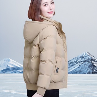 棉服 棉袄女冬款 2025新款 保暖加绒棉衣女冬丝棉双面穿中年妈妈短款