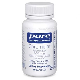 pure倍宜吡啶甲酸铬200mcg Chromium 60粒直邮