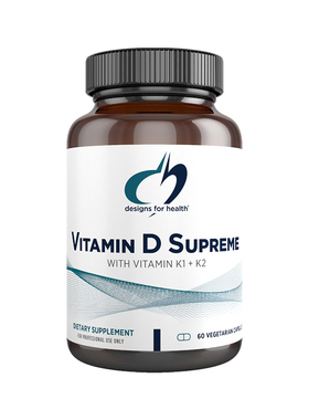Designs For HealthDk至尊组合K2-D3Vitamin D Supreme60粒直邮