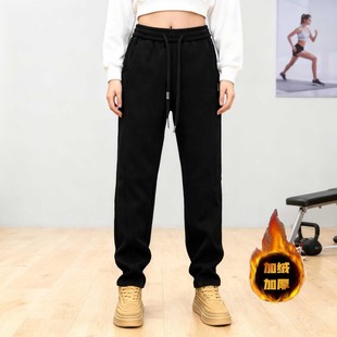 防风保暖休闲裤男士2026年新款春秋冬装加绒男裤宽松直筒裤子男款