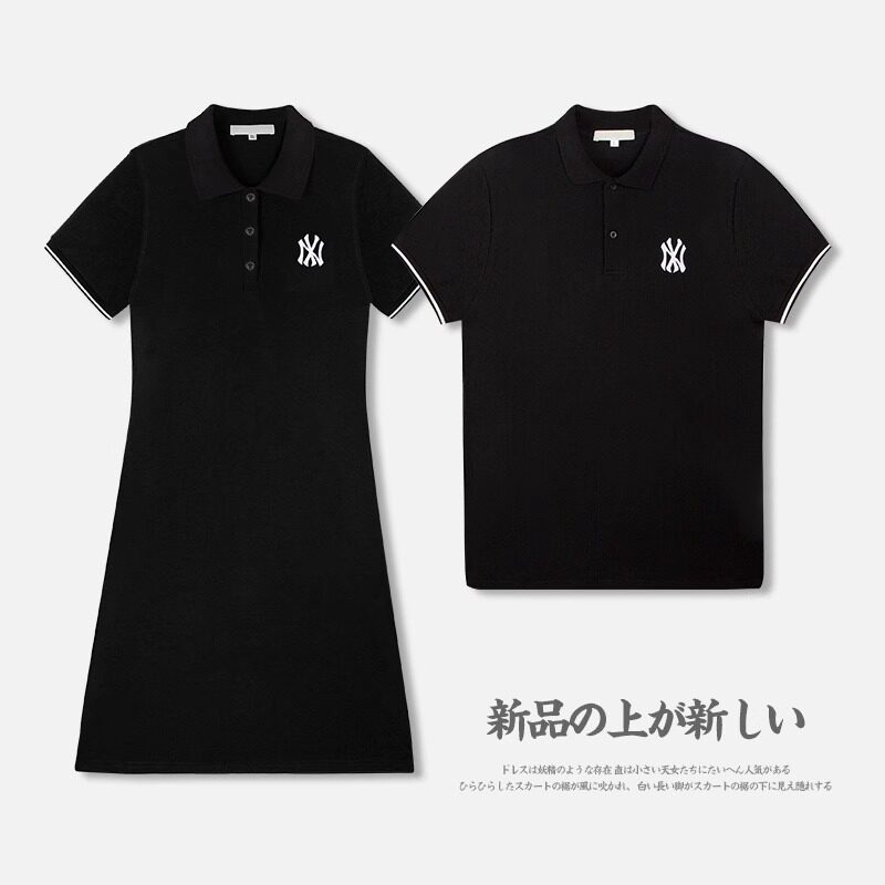 休闲运动学院风polo连衣裙修身收腰显瘦情侣装裙子女夏短袖保罗衫