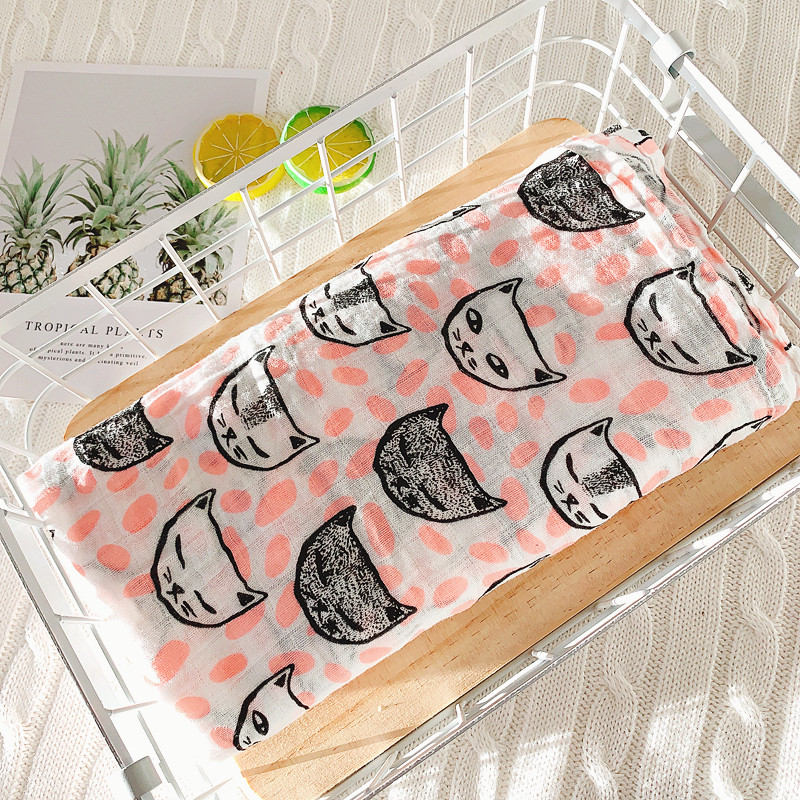 纯棉棉纱布浴巾新生儿包巾薄款盖巾纯棉纱襁褓巾春夏抱巾抱毯浴巾