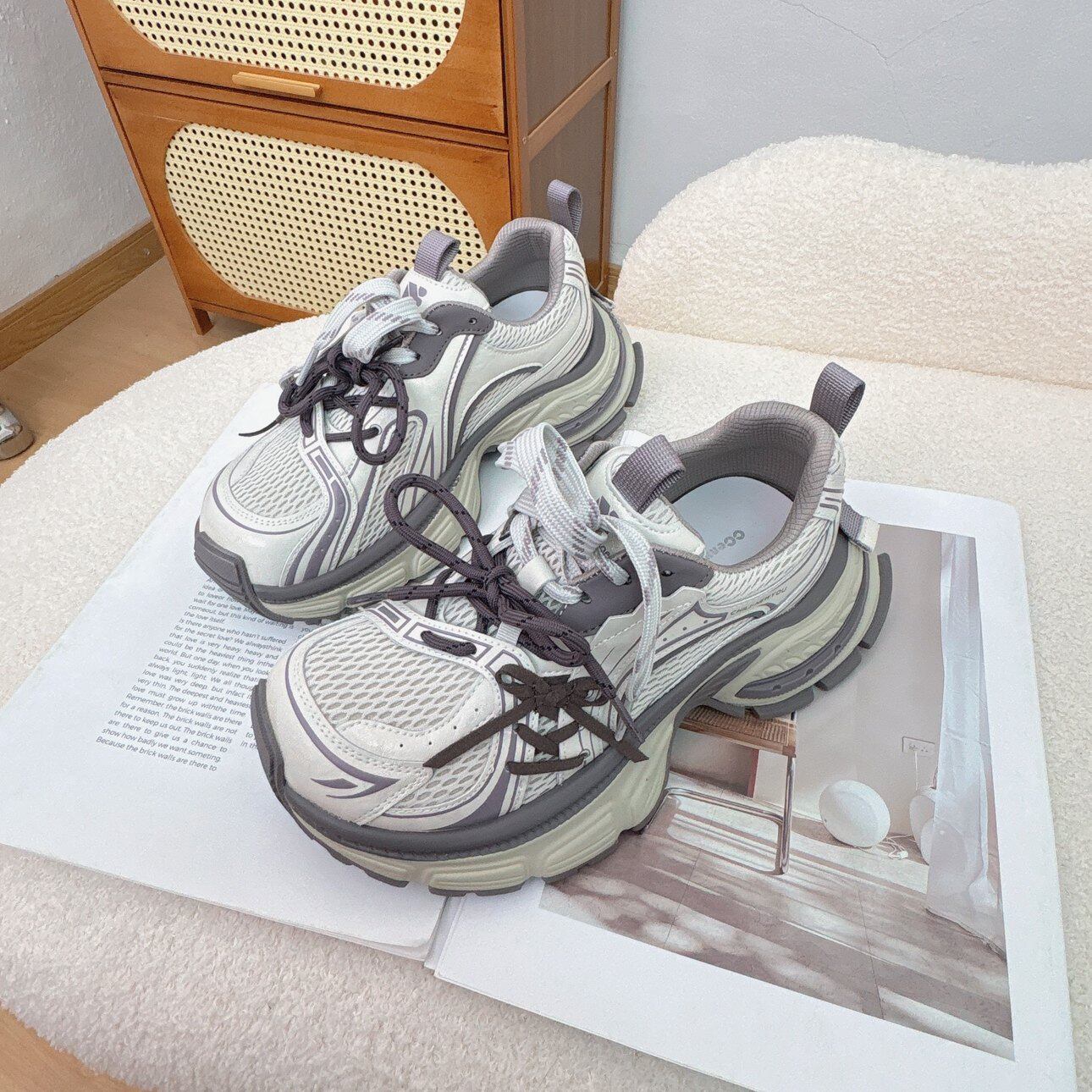 欧货5cm厚底老爹鞋女2026新款小个子增高休闲运动鞋百搭单鞋潮鞋