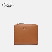 简约卡包短款 SATCHI 沙驰真皮钱包2026新款 拉链零钱包女