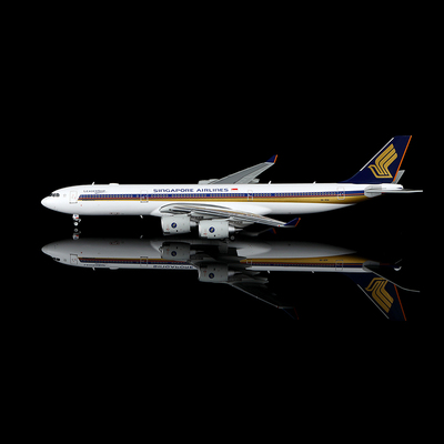 HX Model新加坡航空空客A340-500飞机模型1:400合金收藏精细摆件