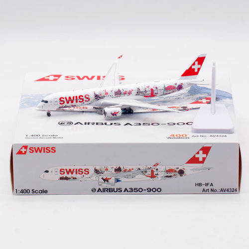 Aviation瑞士国际航空A350-900飞机模型1:400漫游瑞士彩绘HB-IFA