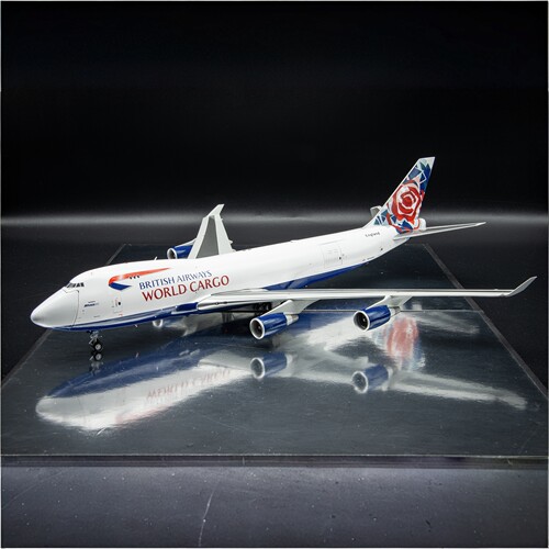 JCwings英国航空波音747-400F合金飞机模型切尔西玫瑰彩绘1:200