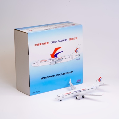 Aviation中国东方航空波音737MAX8飞机模型1:200合金收藏摆件周边