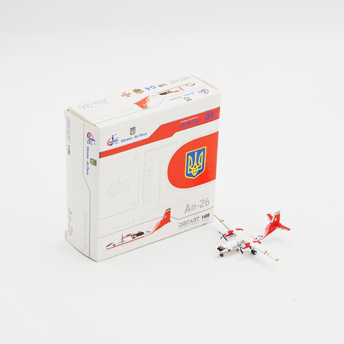 JC Wings乌克兰空军An-26飞机模型1:400合金收藏LH4328安东诺夫