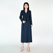 裙女春秋 西服上衣新中式 桑蚕丝气质通勤长袖 国风套装 浒城古娘新款