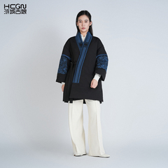 中国风精致刺绣花系带秋冬保暖白鹅绒女士短款高端显瘦羽绒服