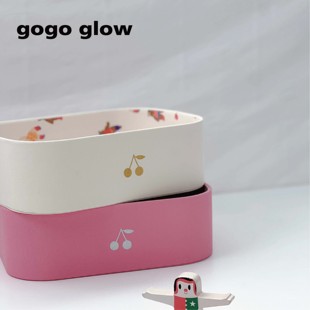gogo glow韩国樱桃收纳盒长方形高颜值零食儿童发夹化妆饰品收纳