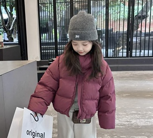 短款棉服女款冬季女童外套2025新款儿童小公主秋冬高级感棉服