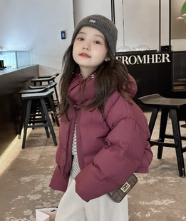 短款羽绒服服女款冬季女童外套2025新款儿童小公主冬高级感羽绒服