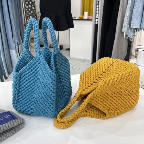 diy手工钩针编织菜篮子包素芯纱线手腕包包自制材料包送妈妈女友