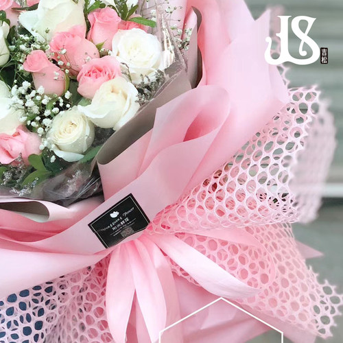 韩式洞洞网花束包花花艺装饰鲜花