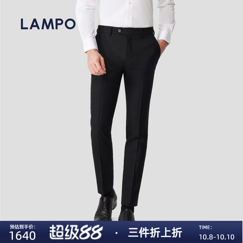 LAMPO/蓝豹男士套西裤黑色
