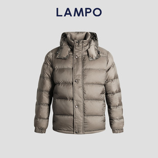 蓝豹羽绒服男鹅绒短款 LAMPO 加厚面包服可脱卸帽外套 秋冬热卖