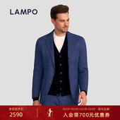 环保材质 LAMPO 蓝豹男士 西服上衣进口材质商务正装 西服外套