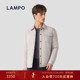 桃皮绒 LAMPO 蓝豹男士 羽绒服温暖衬衫 领商务桃皮绒鹅绒服