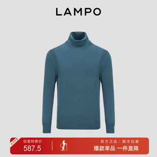 811系列 针织衫 LAMPO 长袖 秋冬丝羊绒高领毛衣羊绒衫 蓝豹男士