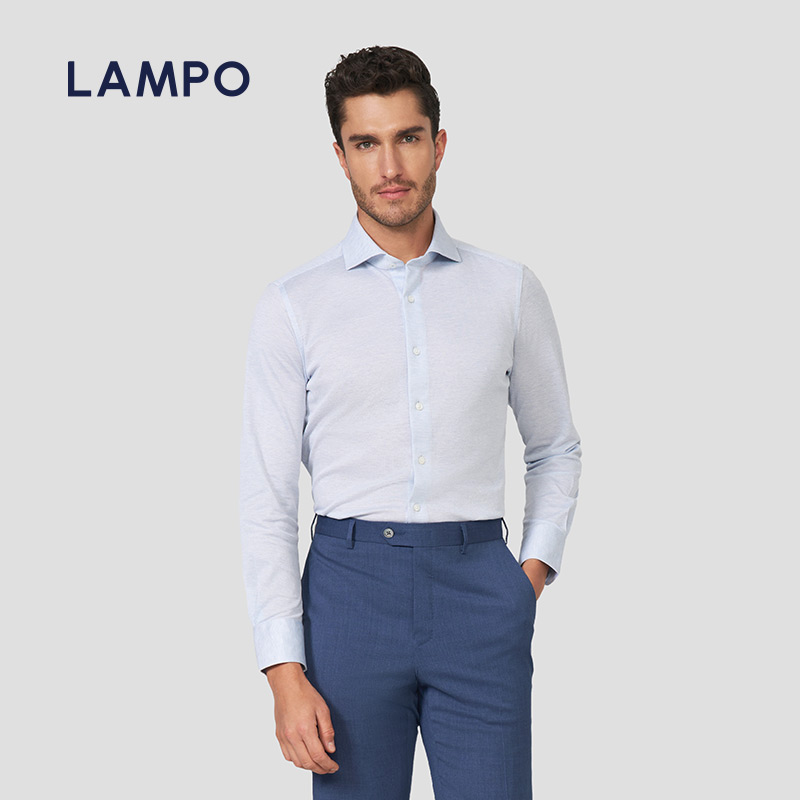 LAMPO/蓝豹男士长袖衬衫商务休闲