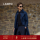长款 大翻领商务百搭外套 蓝豹男士 风衣时尚 25春夏新品 LAMPO