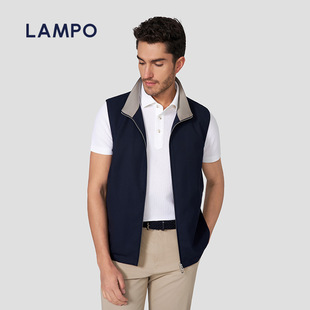 蓝豹休闲马甲男干爽羊毛舒适轻便商务马夹 LAMPO 干爽羊毛