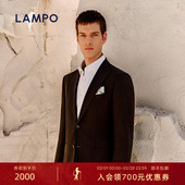 西装 外套 蓝豹男士 西服上衣羊毛弹力商务正装 羊毛自然弹 LAMPO
