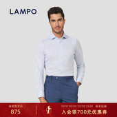 衬衫 棉针织休闲温莎领休闲衬衣 蓝豹男士 长袖 3D针织 LAMPO